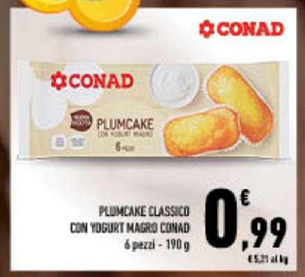 PLUMCAKE CLASSICO CON YOGURT MAGRO CONAD