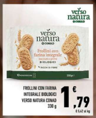 FROLLINI CON FARINA INTEGRALE BIOLOGICI VERSO NATURA CONAD