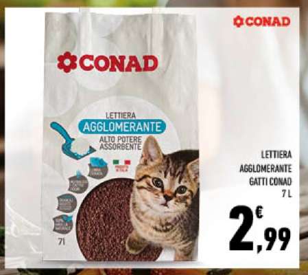 LETTIERA AGGLOMERANTE GATTI CONAD 7 L