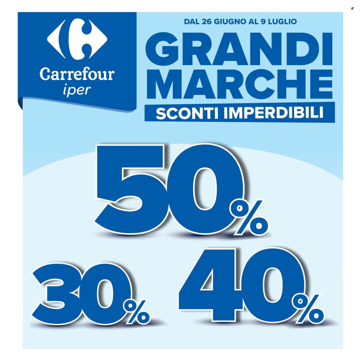 Volantino Carrefour - 26/6/2025 - 9/7/2025. Pagina 1