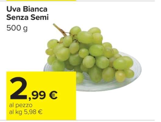 Uva bianca senza semi
