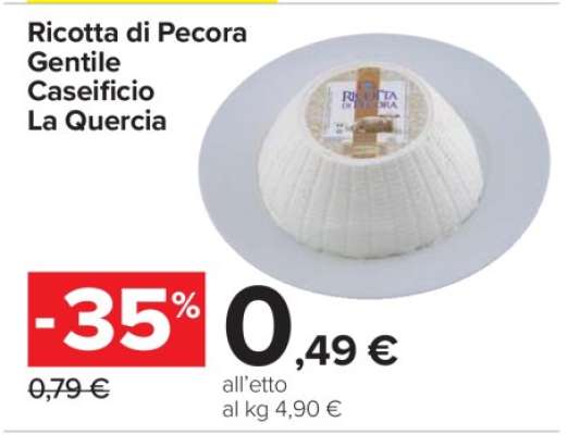 Ricotta di pecora Gentile Caseificio La Quercia