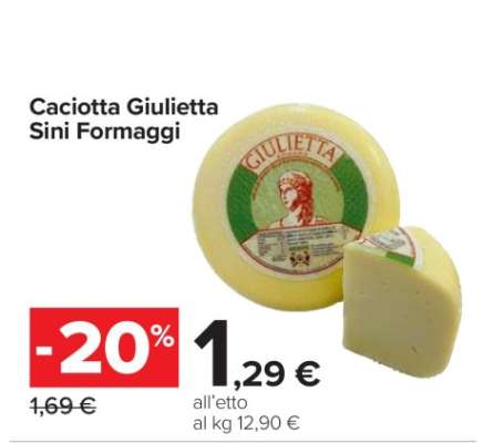 Caciotta Giulietta Sini Formaggi