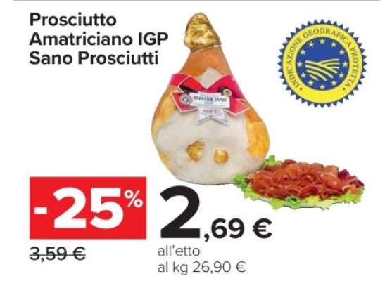 Prosciutto Amatriciano IGP Sano Prosciutti