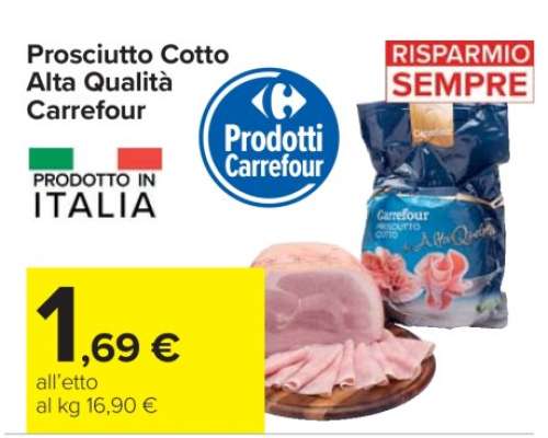 Prosciutto Cotto Alta Qualità Carrefour