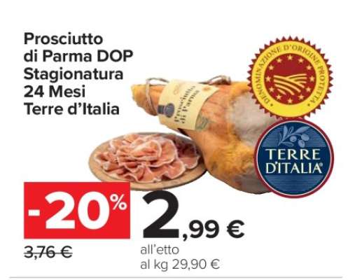 Prosciutto di Parma DOP Stagionatura 24 Mesi Terre d’Italia