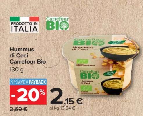 Hummus di Ceci Carrefour Bio