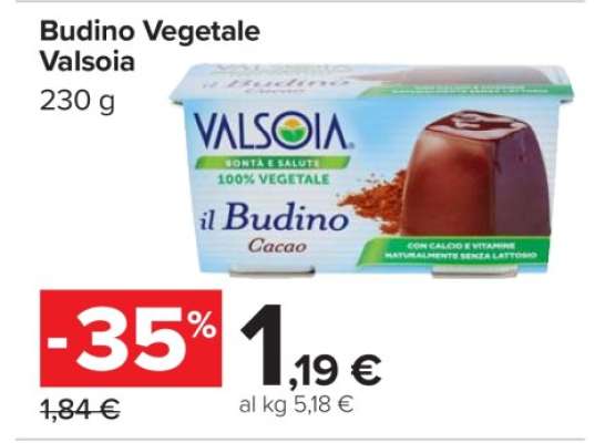 Budino Vegetale Valsoia