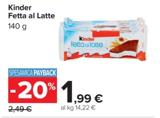 Kinder Fetta al Latte