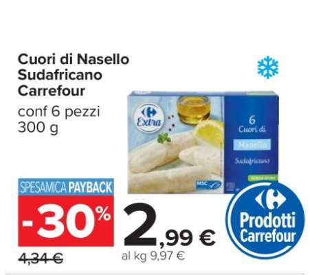Cuori di Nasello Sudafricano Carrefour