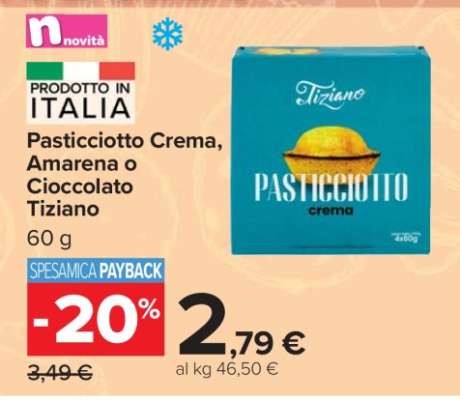 Pasticciotto Crema, Amarena o Cioccolato Tiziano