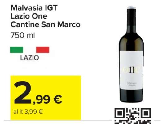 Malvasia IGT Lazio One Cantine San Marco