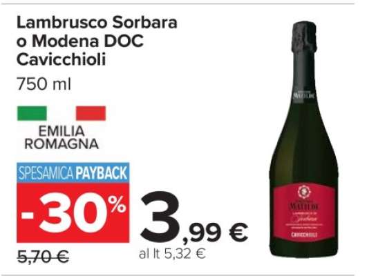 Lambrusco Sorbara o Modena DOC Cavicchioli