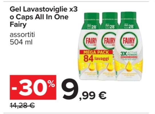 Gel Lavastoviglie x3 o Caps All In One Fairy