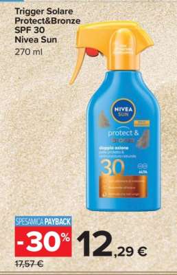 Trigger Solare Protect&Bronze SPF 30 Nivea Sun