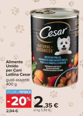 Alimento Umido per Cani Lattina Cesar