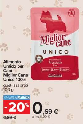 Alimento Umido per Cani Miglior Cane Unico 100%