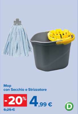 Mop con Secchio e Strizzatore