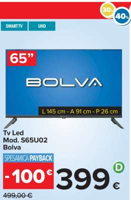 Tv Led Mod. S65U02 Bolva