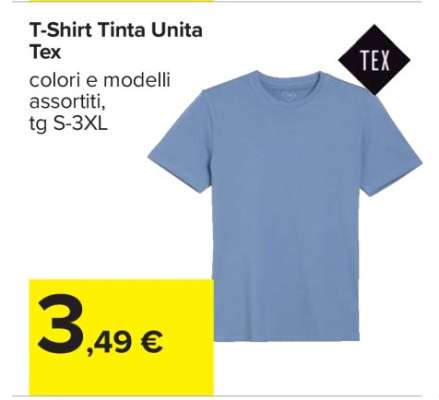 T-Shirt Tinta Unita Tex