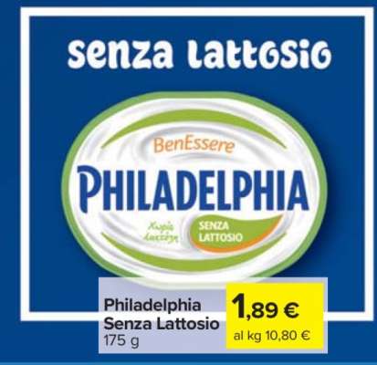 Philadelphia Senza Lattosio
