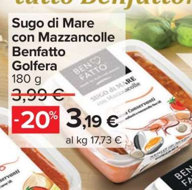 Sugo di Mare con Mazzancolle Benfatto Golfera