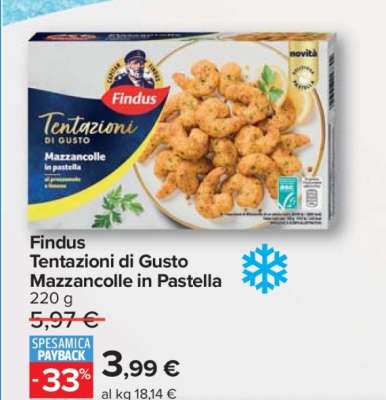 Findus Tentazioni di Gusto Mazzancolle in Pastella