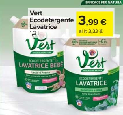 Vert Ecodetergente Lavatrice