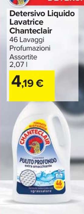 Detersivo Liquido Lavatrice Chanteclair