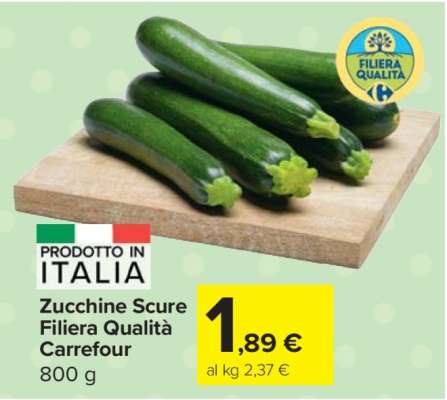 Zucchine Scure Filiera Qualità Carrefour