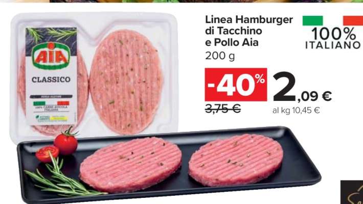 Linea Hamburger di Tacchino e Pollo Aia