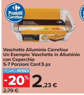 Vaschette Alluminio Carrefour