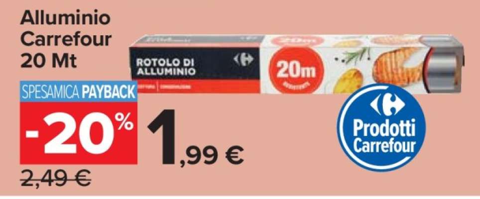 Alluminio Carrefour 20 Mt