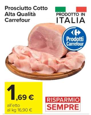 Prosciutto Cotto Alta Qualità Carrefour