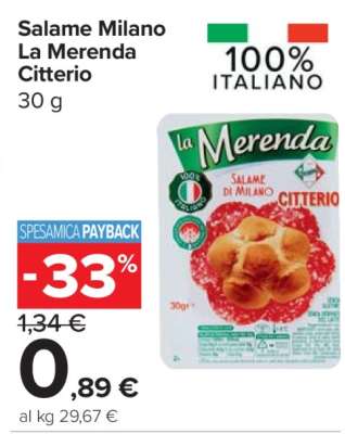 Salame Milano La Merenda Citterio