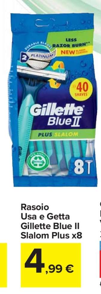 Rasoio Usa e Getta Gillette Blue II Slalom Plus x8