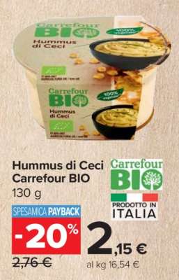 Hummus di Ceci Carrefour Bio