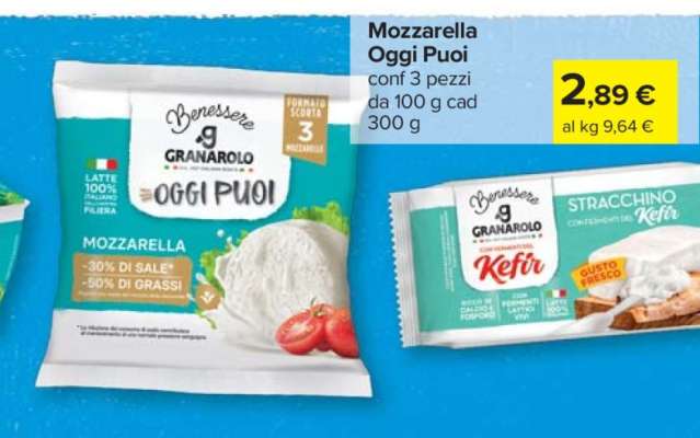 mozzarella oggi puoi