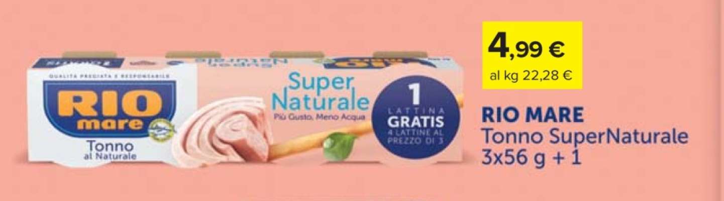 RIO MARE Tonno SuperNaturale 3x56 g + 1