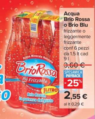 Acqua Brio Rossa o Brio Blu