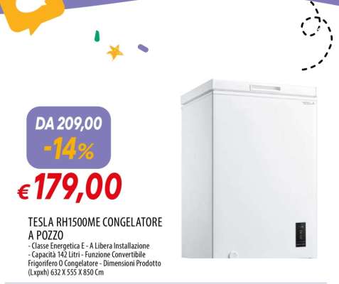 TESLA RH1500ME CONGELATORE A POZZO
