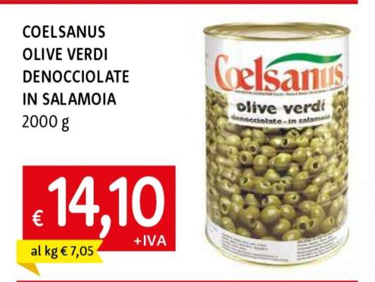 COELSANUS OLIVE VERDI DENOCCIOLATE IN SALAMOIA