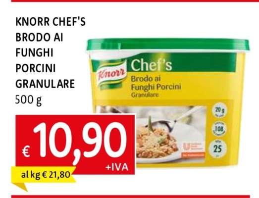 KNORR CHEF'S BRODO AI FUNGHI PORCINI GRANULARE