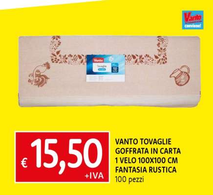 VANTO TOVAGLIE GOFFRATA IN CARTA