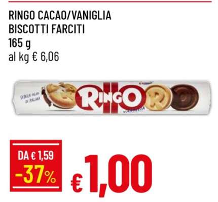 RINGO CACAO/VANIGLIA BISCOTTI FARCITI