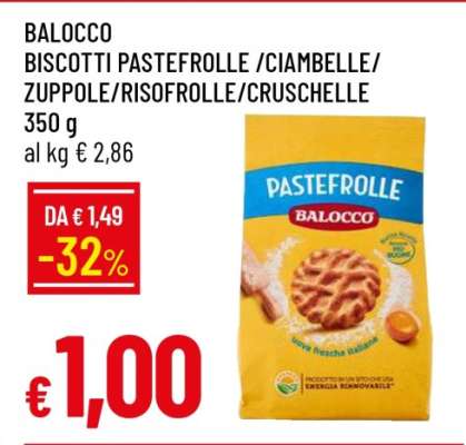 BALOCCO BISCOTTI PASTEFROLLE /CIAMBELLE/ ZUPPOLE/RISOFROLLE/CRUSCHELLE