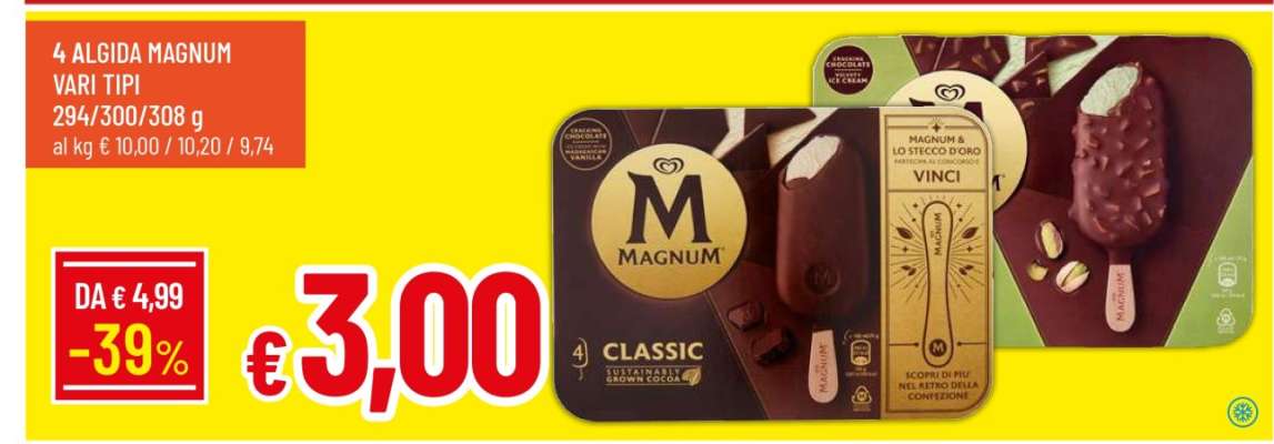 4 Algida Magnum Vari Tipi