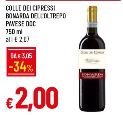 COLLE DEI CIPRESSI BONARDA DELL'OLTREPO PAVESE DOC