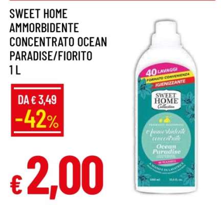 SWEET HOME AMMORBIDENTE CONCENTRATO OCEAN PARADISE/FIORITO 1 L
