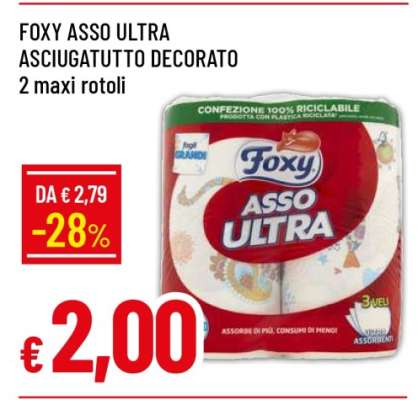 FOXY ASSO ULTRA ASCIUGATUTTO DECORATO